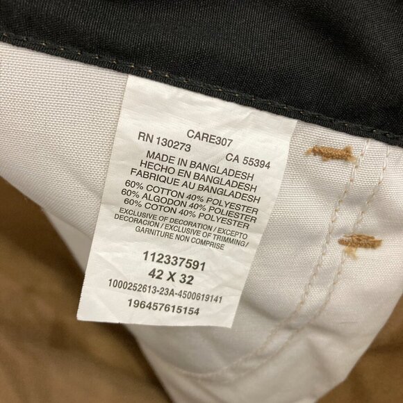 New Wrangler Men's Tan Workwear Work Pants size 42 x 32 - Picture 4 of 11